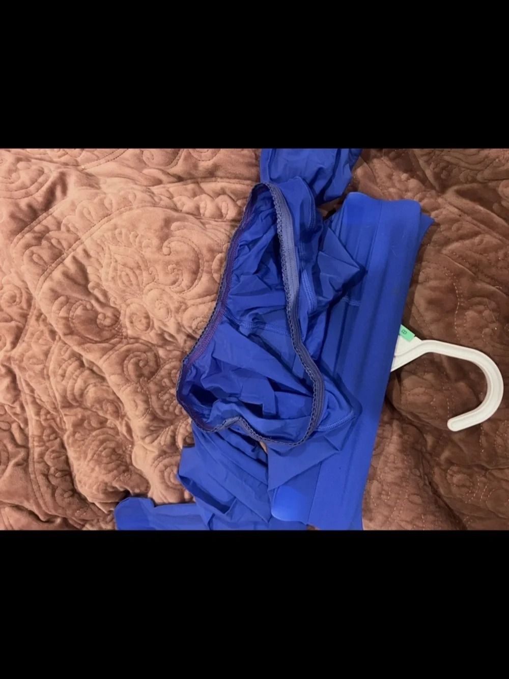 Bright Royal Blue crotchless Sheer Tights